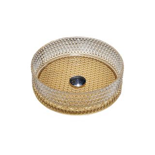 Раковина стеклянная Vincea VBS-5GL04, накладная, цвет прозрачный/золото